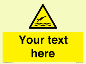 Custom Warning diving area